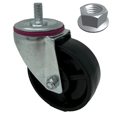 5263-4-LN | 4" Caster Assembly w Lock Nut